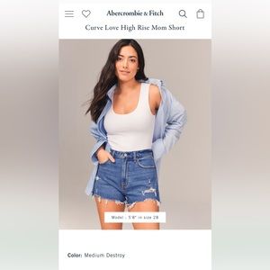 A&F Curve Love Mom Shorts